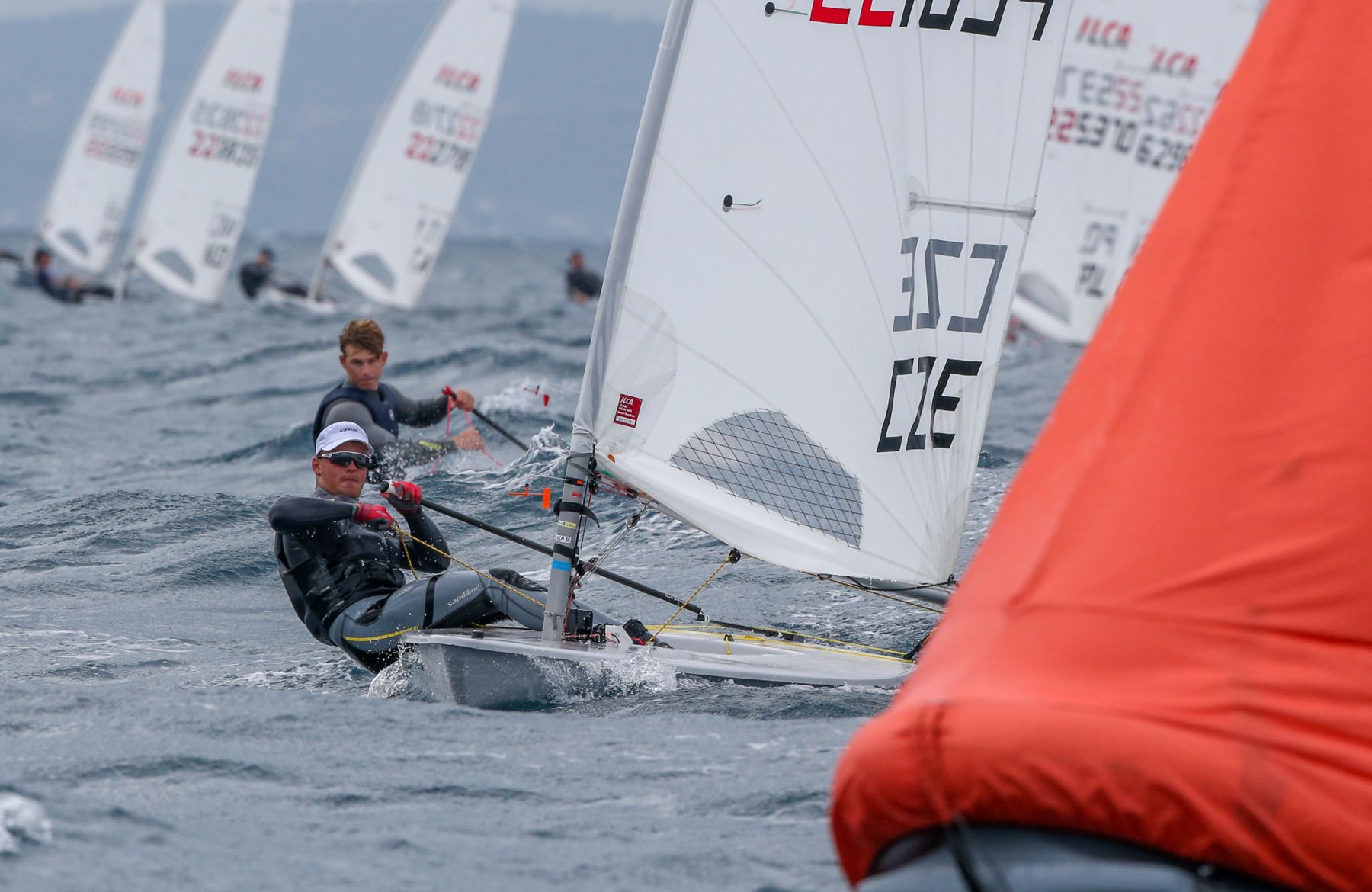 Jan Belik approaching a mark at the 2025 U21 Europeans in Split